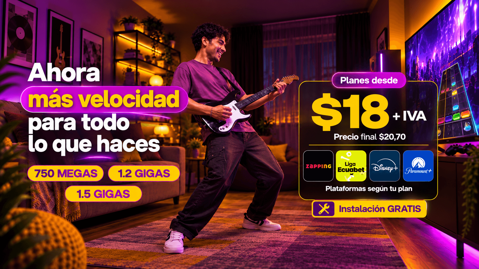 Oferta destacada de internet Xtrim - Octubre 2026 Oferta de internet Xtrim desde $18 más IVA con instalación gratis y plataformas según tu plan