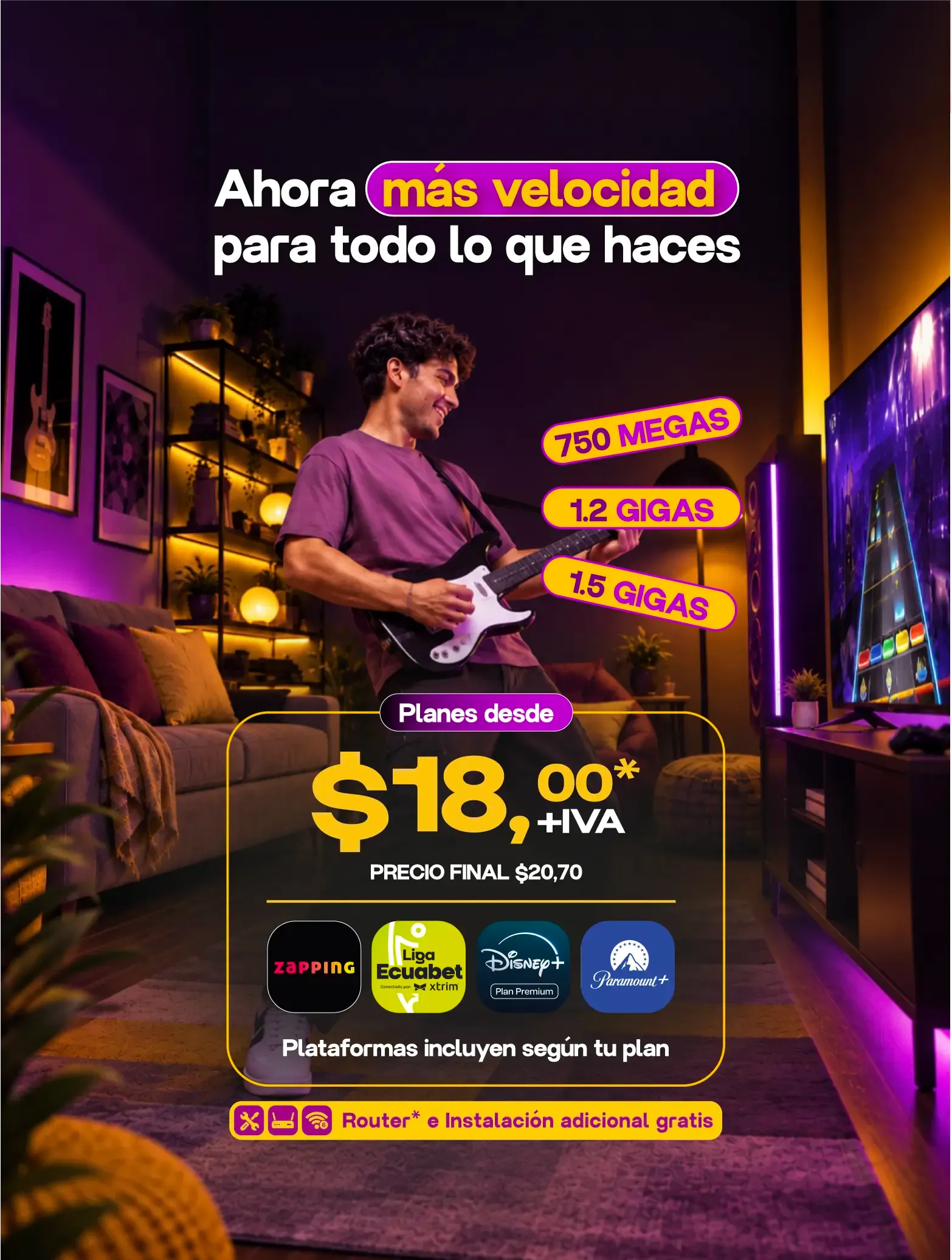 Planes de internet Xtrim desde $18 + IVA con velocidades de hasta 1.5 Gigas